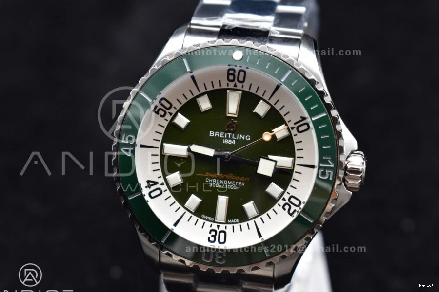 Green Edition Bezel Ceramic A2824 White Bracelet Best 44 TF 1:1 SS SuperOcean Green on Dial Automatic 0321